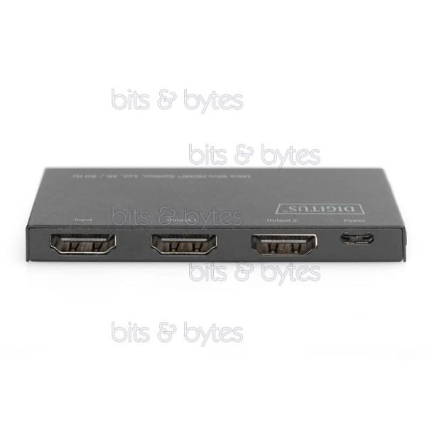 Digitus DS-45322 - Ultra Slim 2 Port HDMI Splitter - 1 Input <> 2 Output (4Kx4K)